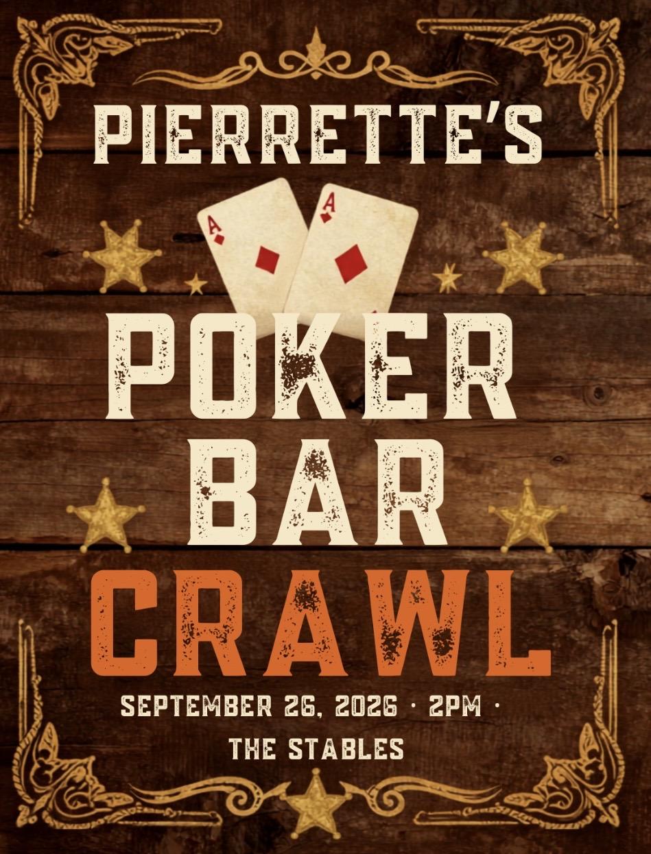 Pierrettes Poker Crawl flyer